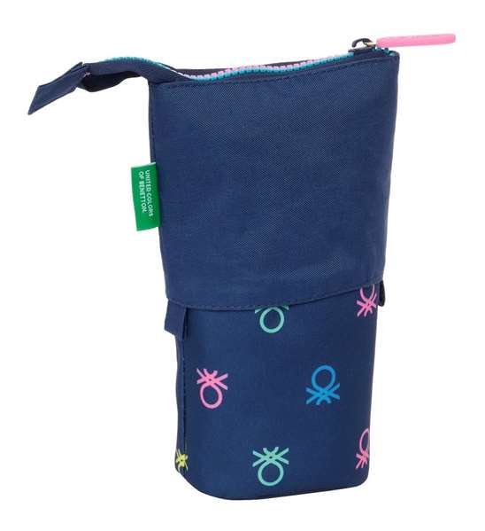 Estuche Cubilete Benetton Cool Azul marino 8 x 19 x 6 cm