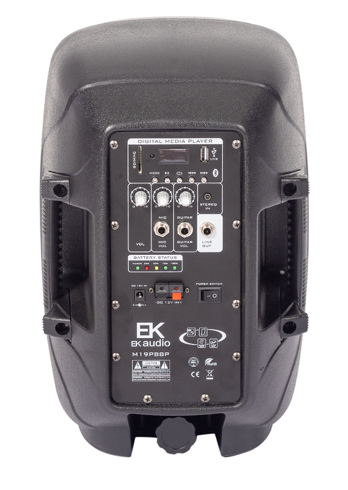 Columna Activa Ek Audio Portatil de 8" Bateria Recargable 120W