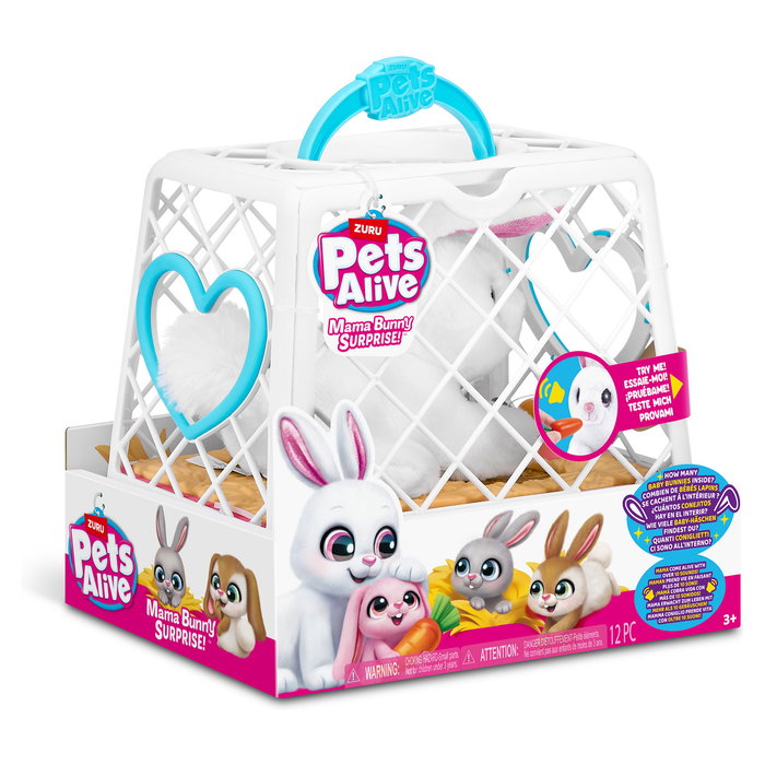 ZURU Pets Alive Mama Bunny y Baby Surprise - Juguete Conejo Interactivo Sonoro con Pilas Incluidas - Para Niños 3 Años ZURU Pets Alive Mama Bunny y Baby Surprise - Juguete Conejo Interactivo Sonoro con Pilas Incluidas - Para Niños 3 Años