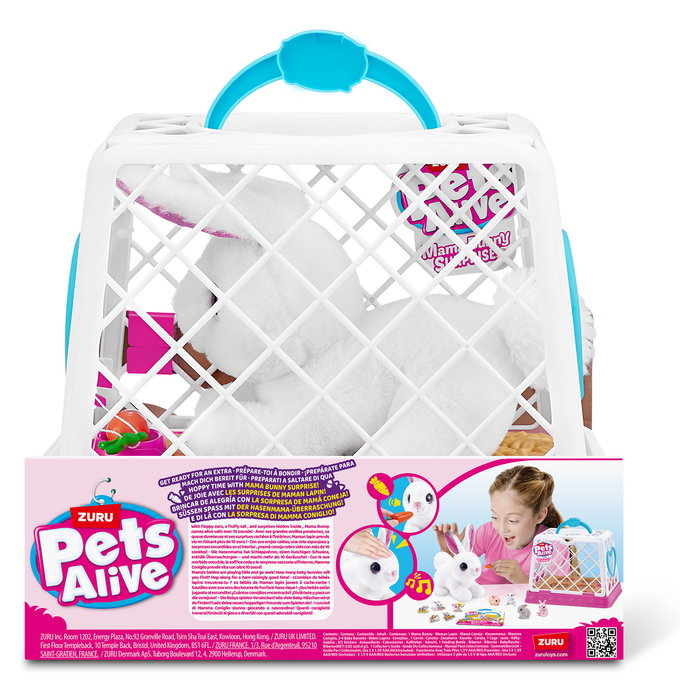 ZURU Pets Alive Mama Bunny y Baby Surprise - Juguete Conejo Interactivo Sonoro con Pilas Incluidas - Para Niños 3 Años ZURU Pets Alive Mama Bunny y Baby Surprise - Juguete Conejo Interactivo Sonoro con Pilas Incluidas - Para Niños 3 Años