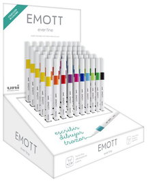 Rotulador Fibra Uni-Ball Emott Fineliner Pem-Sy (0,4) Expositor De 50