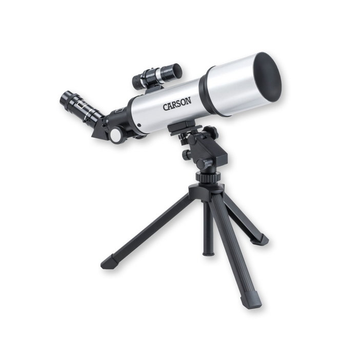 Carson SkyChaser SC-450 Telescopio Refractor con Trípode de Mesa Carson SkyChaser SC-450 Telescopio Refractor con Trípode de Mesa