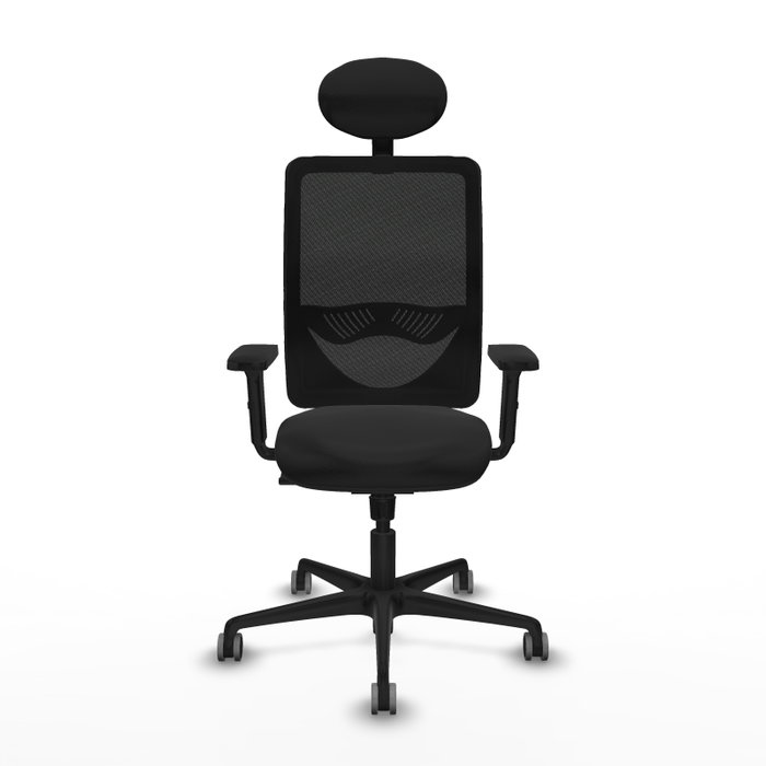 PIQUERAS Y CRESPO Silla de oficina Zulema con mecanismo Sincro, Negro