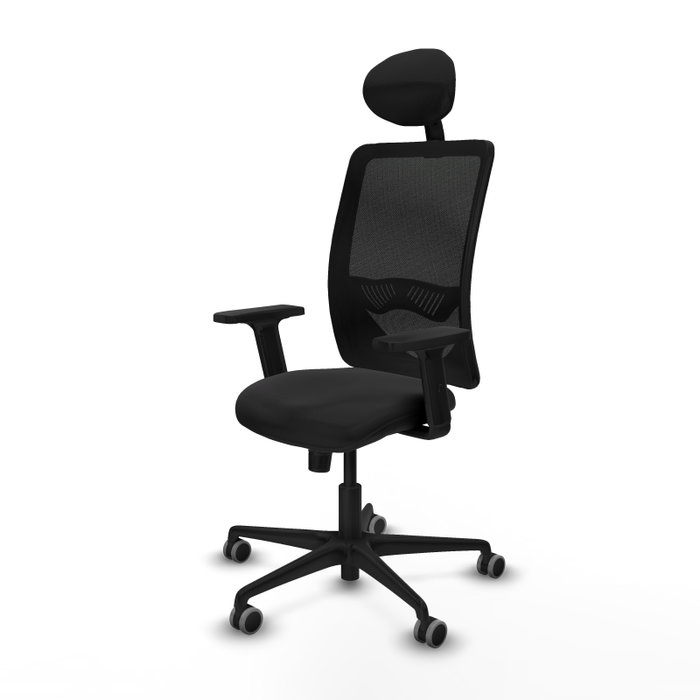 PIQUERAS Y CRESPO Silla de oficina Zulema con mecanismo Sincro, Negro