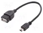 Digitus Adaptador USB 2.0 Mini-USB B a USB A OTG 0,2 m Negro
