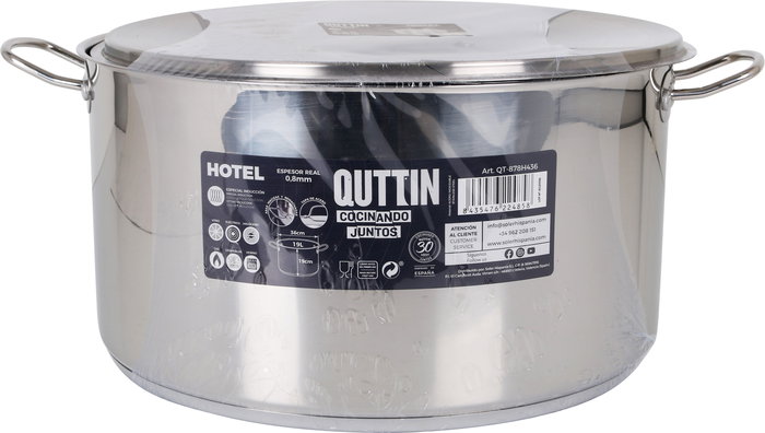 Quttin Olla Tap Acerado Industrial 36 cm 19 L Grosor 0.8 mm