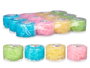 Berilo Pompon Baño PVC Box 4 Colores Surtidos 11x11x11 cm (Set de 24)