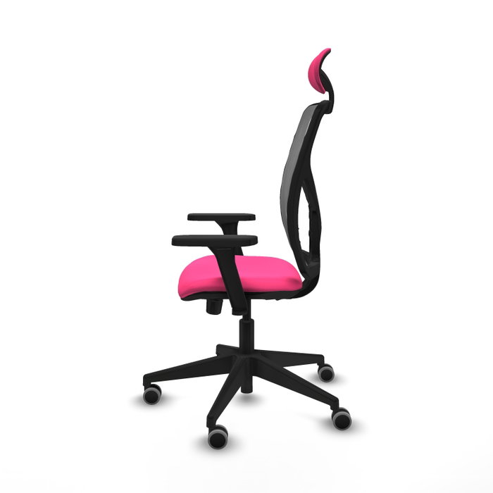 PIQUERAS Y CRESPO Silla de oficina Motilla Rosa y Gris PIQUERAS Y CRESPO Silla de oficina Motilla Rosa y Gris
