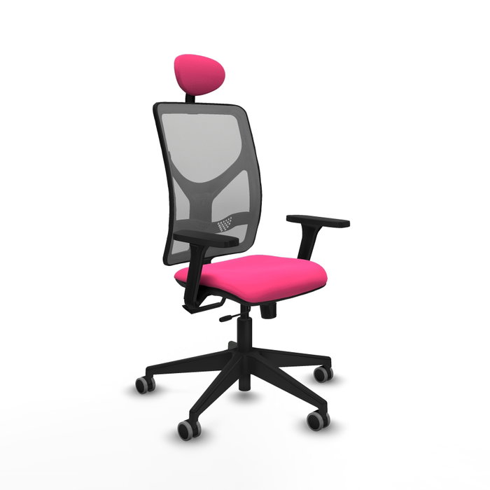 PIQUERAS Y CRESPO Silla de oficina Motilla Rosa y Gris PIQUERAS Y CRESPO Silla de oficina Motilla Rosa y Gris