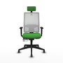 PIQUERAS Y CRESPO Silla de oficina Horna Verde/Blanco con mecanismo Sincro/Traslack