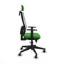 PIQUERAS Y CRESPO Silla de oficina Horna Verde/Blanco con mecanismo Sincro/Traslack