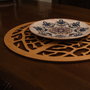 Hermia Salvamanteles de Madera Miel Juego de 4 Unidades Hecho a Mano para Mesa de Comedor Elegante y Resistente