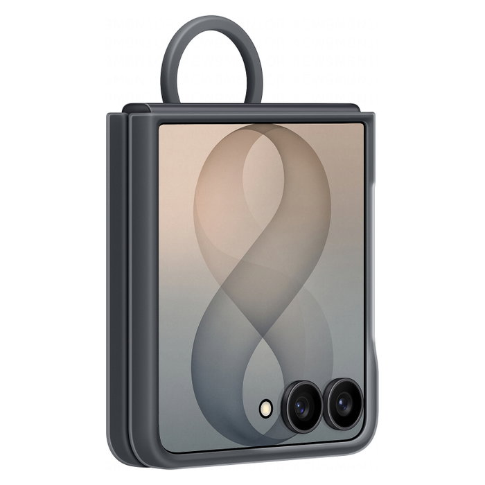 Samsung EF-EF776CBEGWW Funda de Silicona con Anilla Magnética para Galaxy Z Flip8, Negro