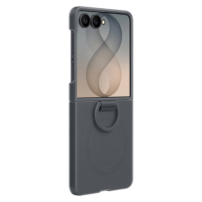 Samsung EF-EF776CBEGWW Funda de Silicona con Anilla Magnética para Galaxy Z Flip8, Negro