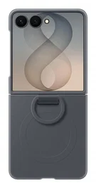 Samsung Funda de Silicona Magnética con Anillo para Galaxy Z Flip8 - Negro