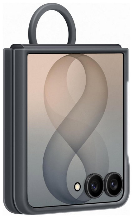 Samsung EF-EF776CBEGWW Funda de Silicona con Anilla Magnética para Galaxy Z Flip8, Negro