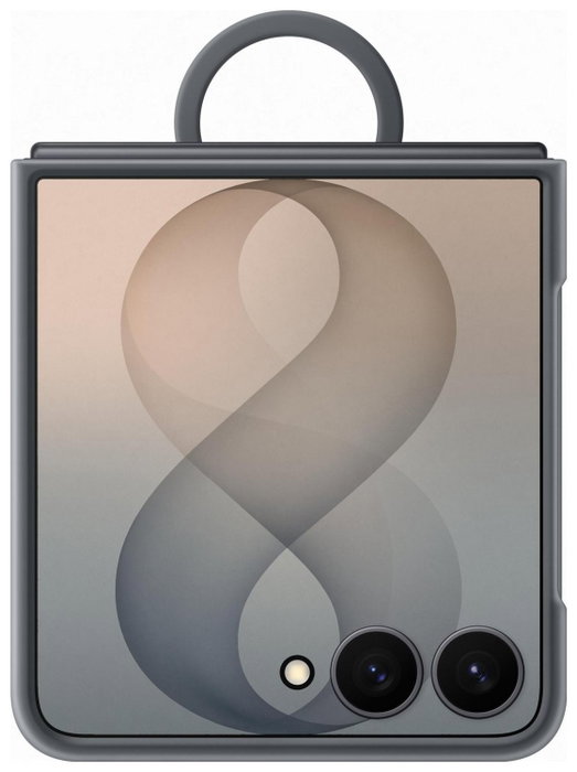 Samsung EF-EF776CBEGWW Funda de Silicona con Anilla Magnética para Galaxy Z Flip8, Negro