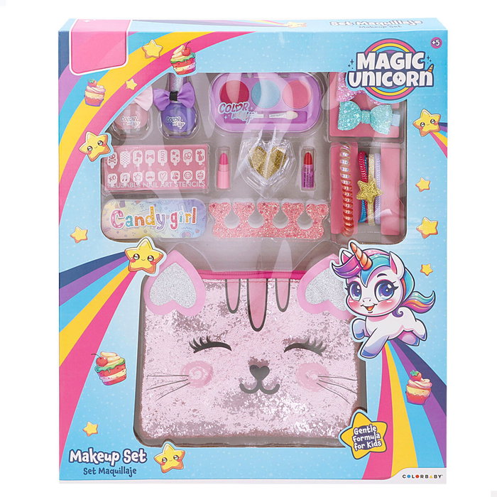 Color Baby Set de Maquillaje con Accesorios de Belleza y Bolsito