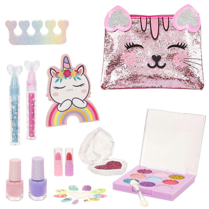 Color Baby Set de Maquillaje con Accesorios de Belleza y Bolsito