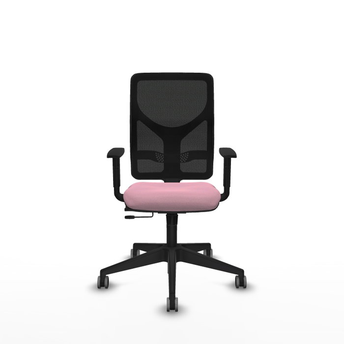 PIQUERAS Y CRESPO Silla de oficina Motilla con mecanismo Sincro/Traslack Rosa y Negro