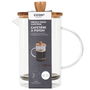 Cook Concept Cafetera Émbolo 850 Ml Vidrio Borosilicatado Tapa Madera Acacia Resistente
