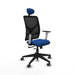 PIQUERAS Y CRESPO Silla de Oficina Motilla Azul con Mecanismo Sincro/Traslack