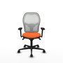 PIQUERAS Y CRESPO Silla de oficina Jorquera Naranja y Blanco