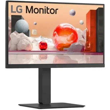 LG 24BA650-B Monitor IPS Profesional 23.8" Full HD 100Hz, USB-C con 65W Carga, KVM Integrado, Pantalla sin Bordes, Altavoces, Negro