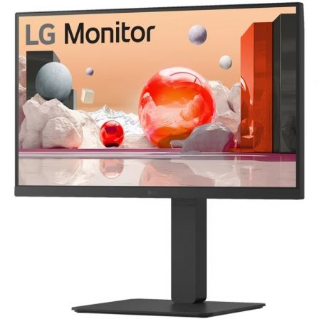 LG 24BA650-B Monitor IPS Profesional 23.8" Full HD 100Hz, USB-C con 65W Carga, KVM Integrado, Pantalla sin Bordes, Altavoces, Negro