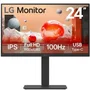 LG 24BA650-B Monitor IPS Profesional 23.8" Full HD 100Hz, USB-C con 65W Carga, KVM Integrado, Pantalla sin Bordes, Altavoces, Negro