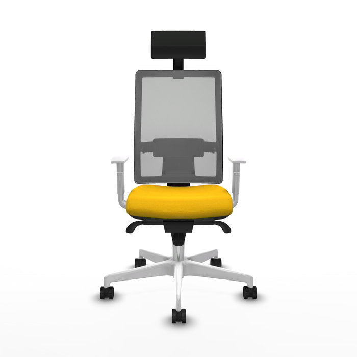 PIQUERAS Y CRESPO Silla de oficina Horna con mecanismo Sincro, Amarillo y Gris PIQUERAS Y CRESPO Silla de oficina Horna con mecanismo Sincro, Amarillo y Gris