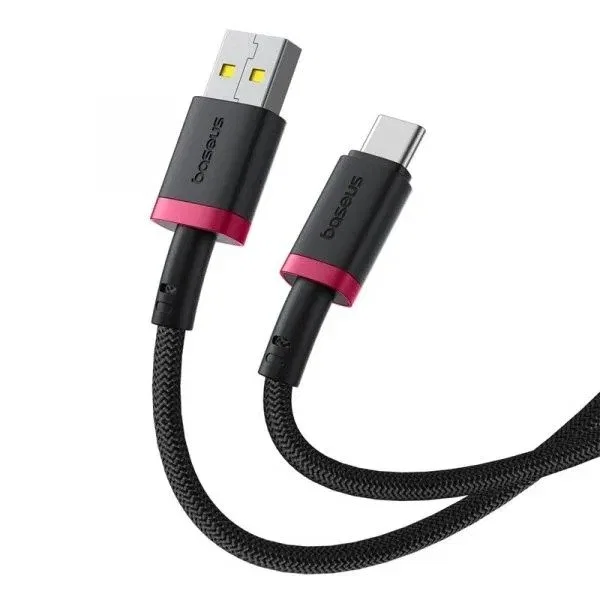 Baseus Dura Cable de Carga Rápida USB-C a USB-C 60W 1m Negro
