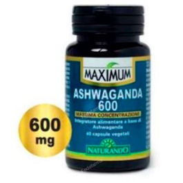 NATURANDO Maximum Ashwagandha 600 40 Comp. - Apoyo Tónico para Fatiga Física y Mental, Estrés y Bienestar Emocional
