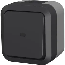 QUARX Interruptor de dos vías 250V Aqua Pro, luz indicadora, IP55, Exterior - QUA1719190948977