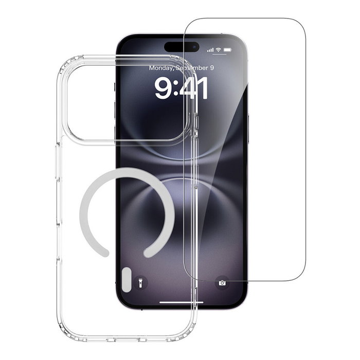 4smarts 360 Premium Protection Set para iPhone 17 Pro Max con Protector de Pantalla y Bumper Transparente