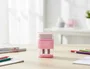Liderpapel Goma de Borrar Rectangular con Protector Plástico y Sacapuntas 2 Usos Colores Surtidos