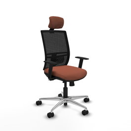 PIQUERAS Y CRESPO Silla de oficina Yunquera con mecanismo Sincro/Traslack Marrón y Negro