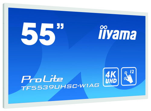 Iiyama TF5539UHSC-W1AG Monitor Pantalla Táctil 55" 4K UHD Blanco Multi-touch