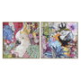 DKD Home Decor Cuadro Lienzo Pájaro Moderno Pack de 2