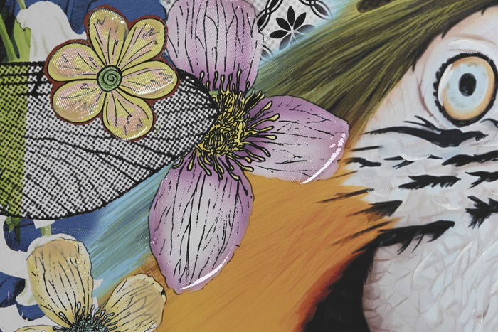 DKD Home Decor Cuadro Moderno Multicolor 80 x 80 cm Pintado a Mano (2 Unidades)