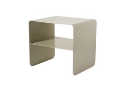 Hanah Home SHB-013-B Mesa Lateral de Metal Taupe 45 x 56 x 52 cm