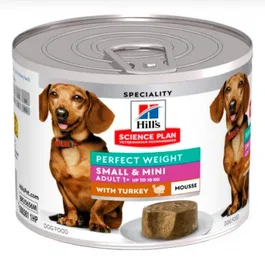 Hill's Science Plan Perfect Weight Mousse con Pavo 12x200g para Perros Adultos de Raza Pequeña con Sobrepeso