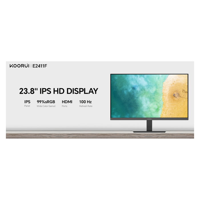 Koorui E2411F Monitor de 23,8 Pulgadas Full HD IPS 100Hz Negro