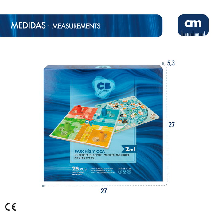 CB Games Juego de parchís y oca de madera
