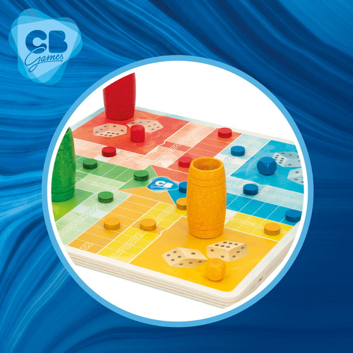 CB Games Juego de parchís y oca de madera