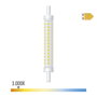 Edm Bombilla Led Lineal R7s 8W 900 Lm 3000K Luz Cálida Regulable 118mm