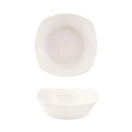 Summa Bol Casketo de Porcelana, 15x15 cm, Marfil, Capacidad 25 cl, Acabado Casketo (Set de 6)