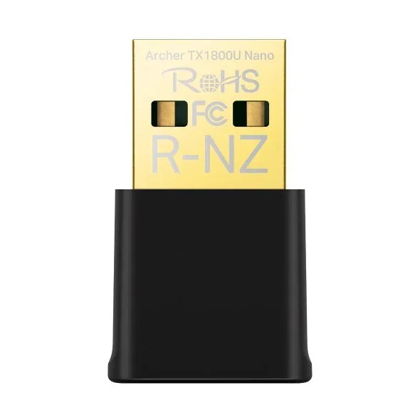 TP-Link Archer TX1800U Nano Adaptador USB WiFi 6 (802.11ax) Doble Banda 1800 Mbps, Negro