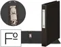 Pardo Carpeta 2 anillas 40 mm folio negro plastico 285 x 335 mm