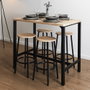 Home Deco Factory Juego de Mesa con 4 Taburetes Loka